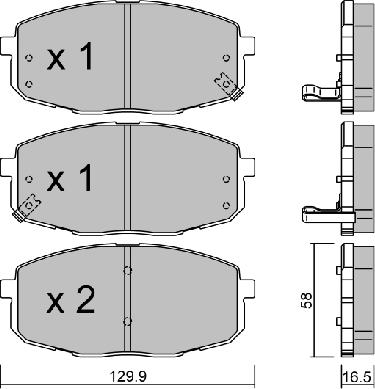 AISIN BPHY-1003 - Set placute frana,frana disc allinparts.ro