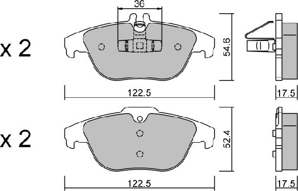 AISIN BPMB-2002 - Set placute frana,frana disc - allinparts.ro