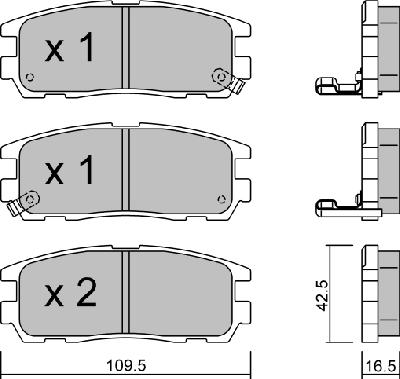 AISIN BPOP-2900 - Set placute frana,frana disc allinparts.ro