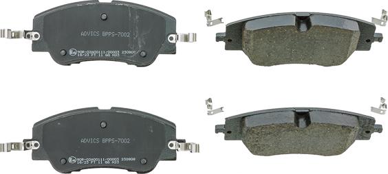 AISIN BPPS-7002 - Set placute frana,frana disc allinparts.ro