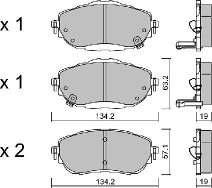 AISIN BPTO-1020 - Set placute frana,frana disc allinparts.ro