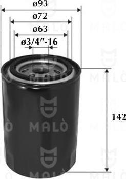 AKRON-MALÒ 1510216 - Filtru ulei allinparts.ro