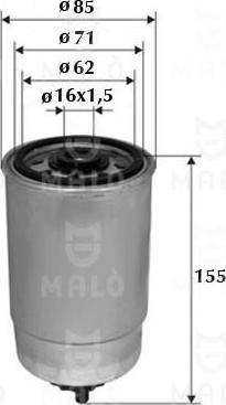 AKRON-MALÒ 1520004 - Filtru combustibil allinparts.ro