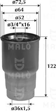 AKRON-MALÒ 1520037 - Filtru combustibil allinparts.ro