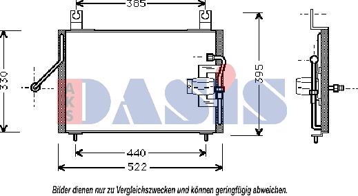 AKS Dasis 112005N - Condensator, climatizare - allinparts.ro