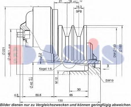 AKS Dasis 851124N - Cupla magnetica, climatizare allinparts.ro