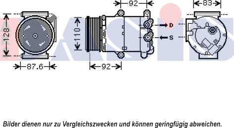 AKS Dasis 852554N - Compresor, climatizare - allinparts.ro