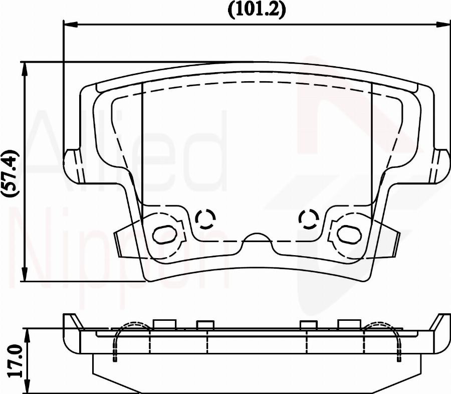 ALLIED NIPPON ADB32216 - Set placute frana,frana disc allinparts.ro