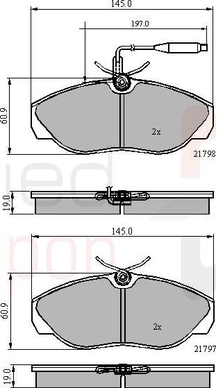 ALLIED NIPPON ADB2219 - Set placute frana,frana disc allinparts.ro