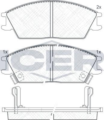 ANDEL 180887 - Set placute frana,frana disc allinparts.ro