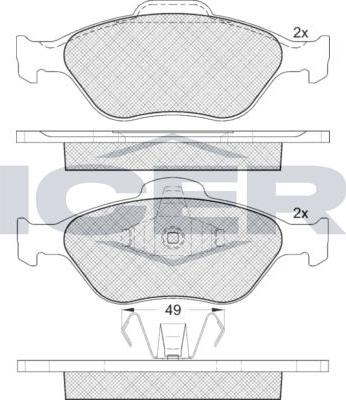 ANDEL 181343 - Set placute frana,frana disc - allinparts.ro