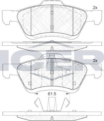 ANDEL 182030 - Set placute frana,frana disc allinparts.ro