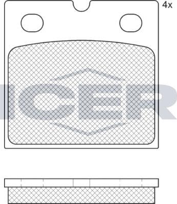 ANDEL 182361 - Set placute de frana,frana de parcare cu disc allinparts.ro
