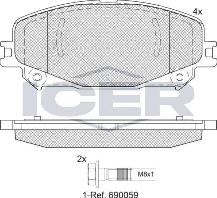 ANDEL 182304 - Set placute frana,frana disc - allinparts.ro