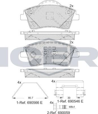 ANDEL 182329 - Set placute frana,frana disc - allinparts.ro