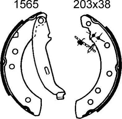 ANDEL A1565 - Set saboti frana - allinparts.ro