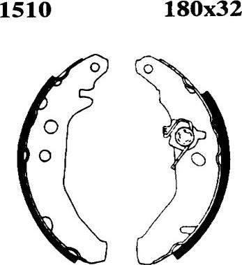 ANDEL A1510 - Set saboti frana - allinparts.ro
