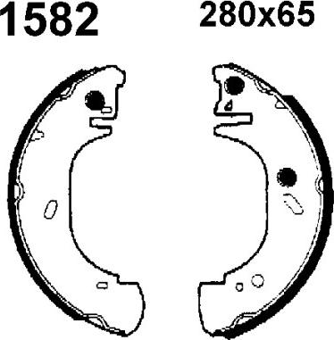 ANDEL A1582 - Set saboti frana allinparts.ro