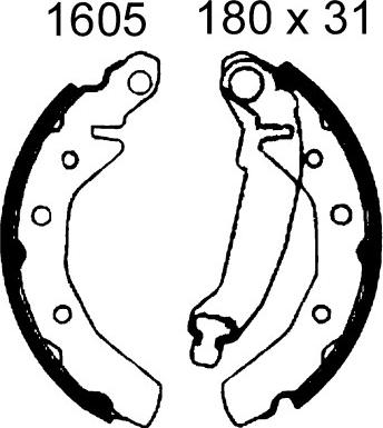 ANDEL A1605 - Set saboti frana - allinparts.ro