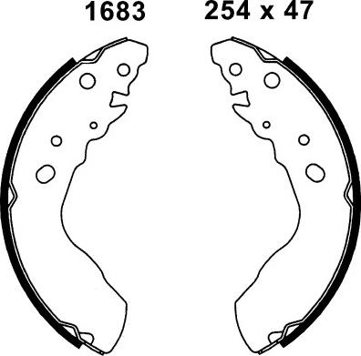 ANDEL A1683 - Set saboti frana - allinparts.ro