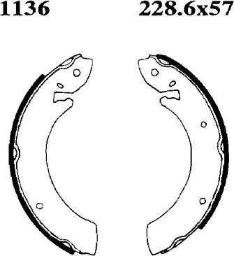 ANDEL A1136 - Set saboti frana - allinparts.ro