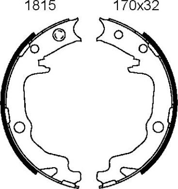 ANDEL A1815 - Set saboti frana, frana de mana allinparts.ro