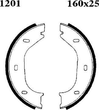 ANDEL A1201 - Set saboti frana, frana de mana - allinparts.ro