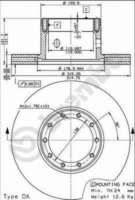 AP 44013 - Disc frana - allinparts.ro