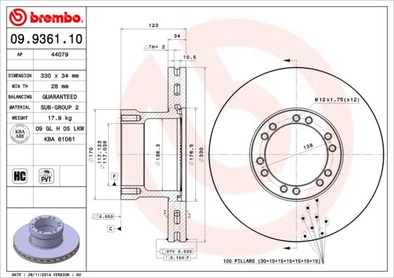 AP 44079 - Disc frana allinparts.ro