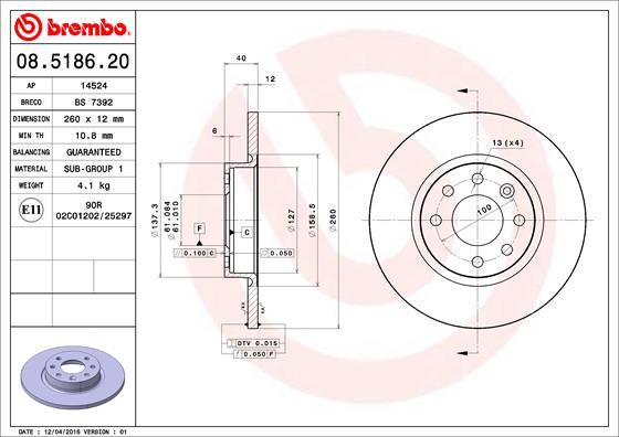 AP 14524 - Disc frana - allinparts.ro