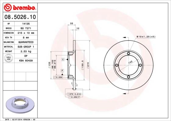 AP 14135 - Disc frana allinparts.ro