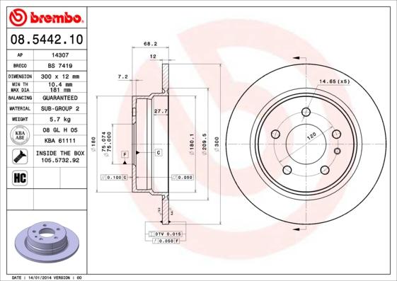 AP 14307 - Disc frana - allinparts.ro