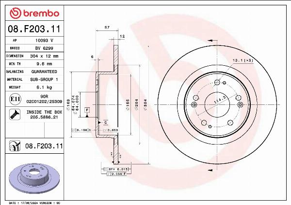 AP 10093 V - Disc frana - allinparts.ro