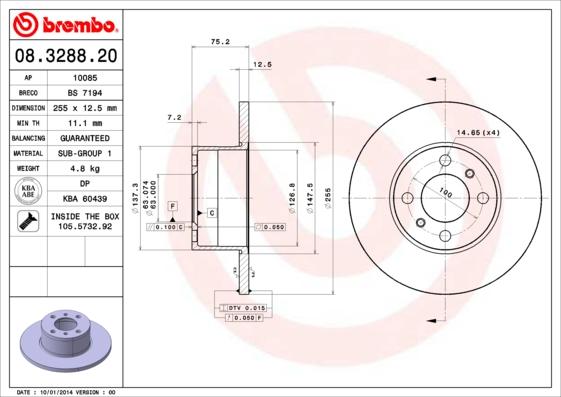 AP 10085 - Disc frana - allinparts.ro