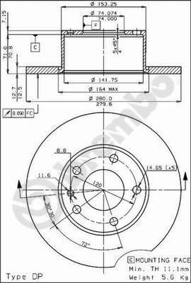 AP 10026 - Disc frana - allinparts.ro