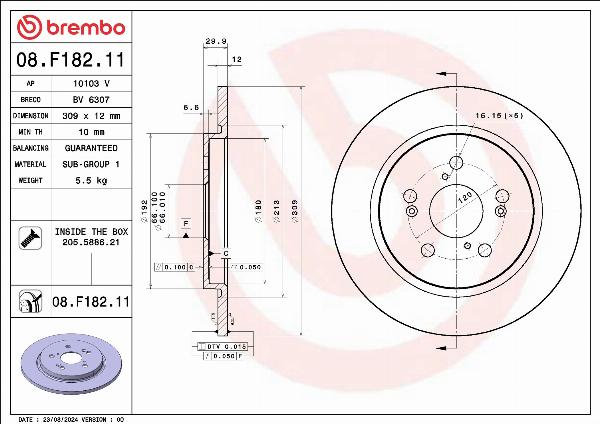AP 10103 V - Disc frana - allinparts.ro