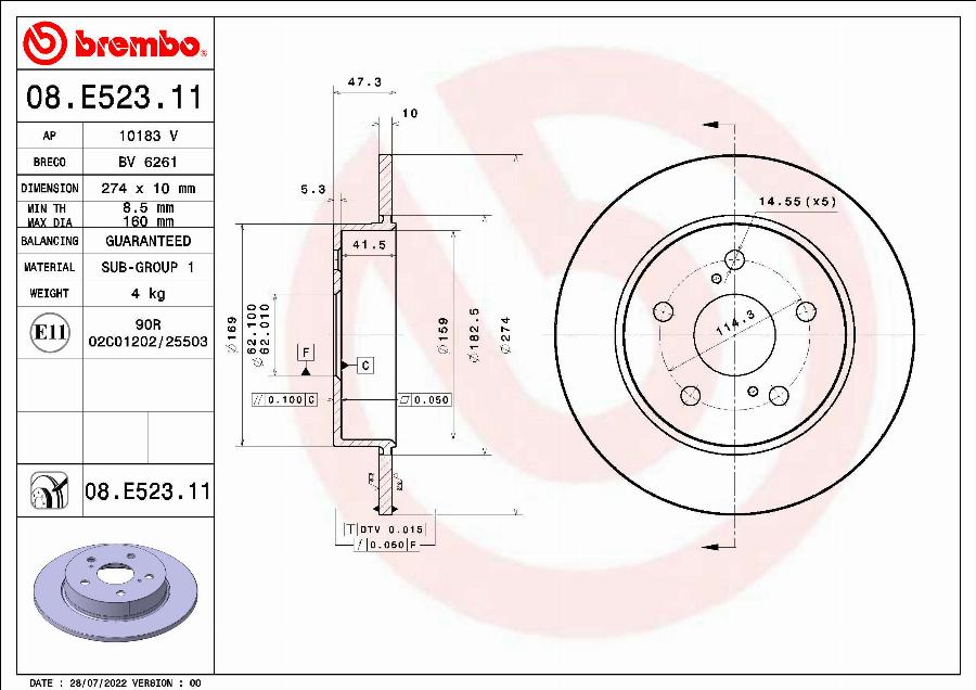 AP 10183 V - Disc frana allinparts.ro