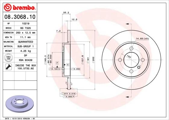 AP 10219 - Disc frana - allinparts.ro