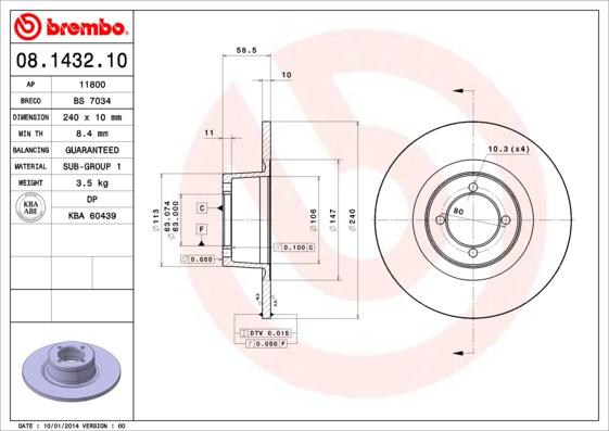 AP 11800 - Disc frana - allinparts.ro