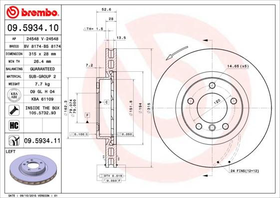 AP 24548 - Disc frana - allinparts.ro