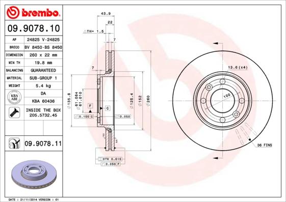 AP 24825 - Disc frana - allinparts.ro