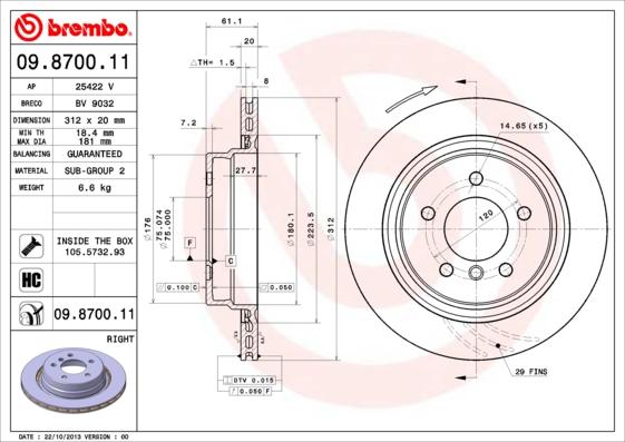 AP 25422 V - Disc frana - allinparts.ro