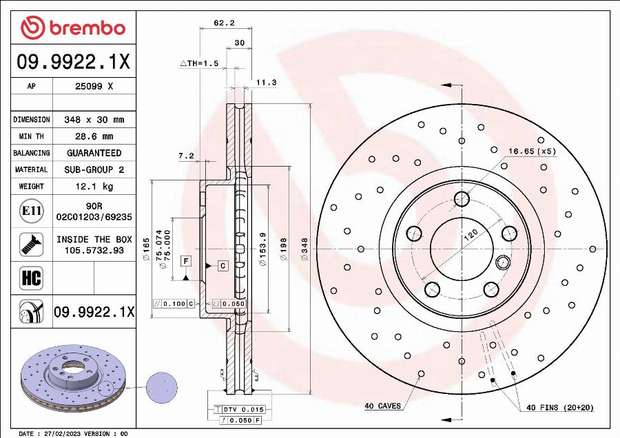 AP 25099 X - Disc frana - allinparts.ro