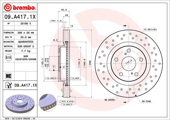 AP 25190 X - Disc frana allinparts.ro