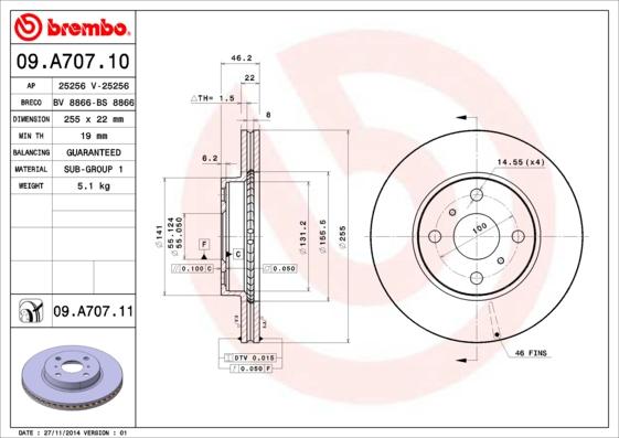 AP 25256 V - Disc frana allinparts.ro