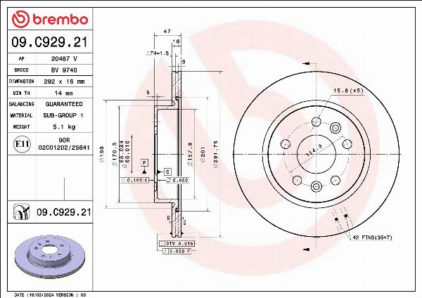 AP 20487 V - Disc frana - allinparts.ro