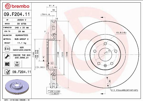 AP 20504 V - Disc frana - allinparts.ro
