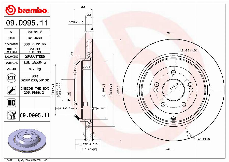 AP 20184 V - Disc frana allinparts.ro