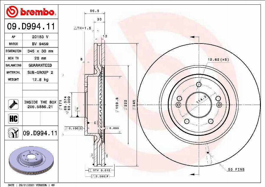 AP 20183 V - Disc frana allinparts.ro