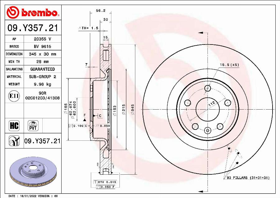 AP 20355 V - Disc frana allinparts.ro